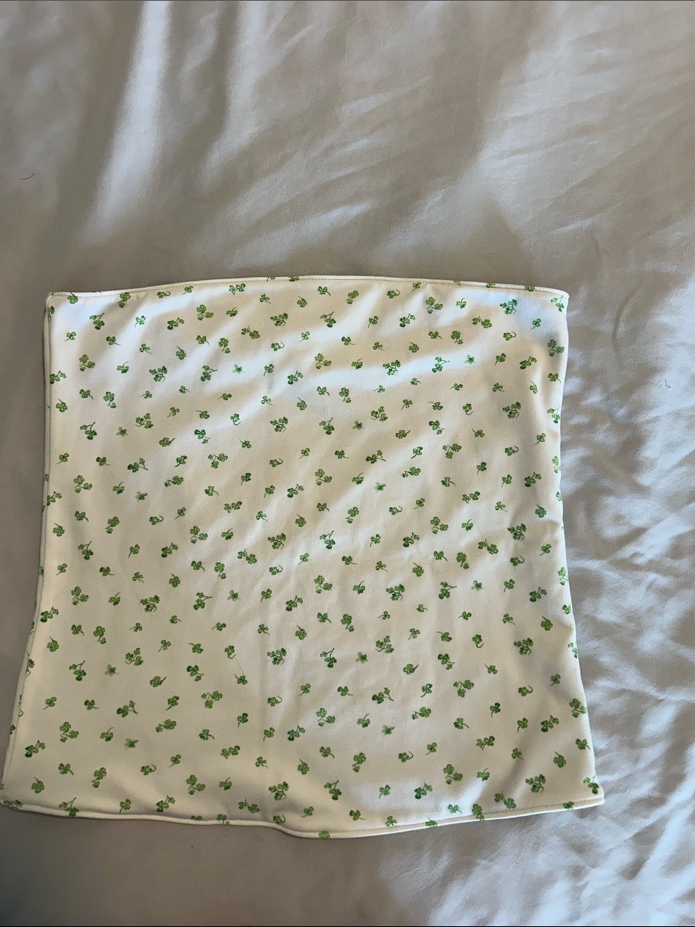 wild fable White Mini Skirt with Green Clover Print